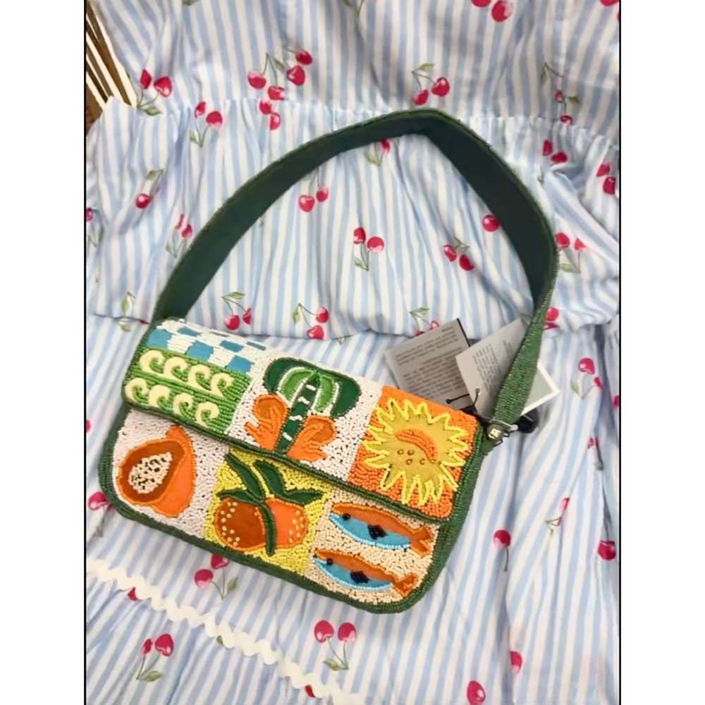 AMERICA & BEYOND Beaded Shoulder Bag